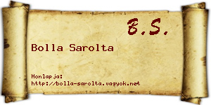 Bolla Sarolta névjegykártya