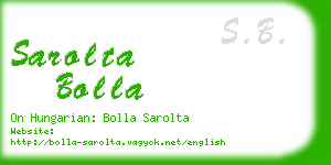 sarolta bolla business card